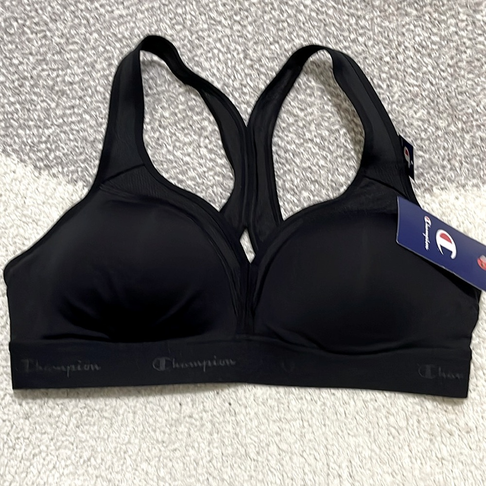 Champion Black Sports Bra NWT, sz L